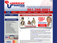 Tablet Screenshot of americanrooterplumbers.com